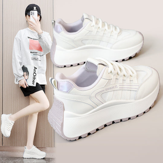 Damen Sportliche Chunky Sneaker mit dämpfendem Sohlenprofil und atmungsaktiver Obermaterialstruktur EB