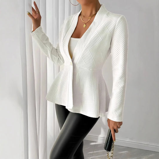 Damen eleganter Blazer aus strukturiertem Stoff EB