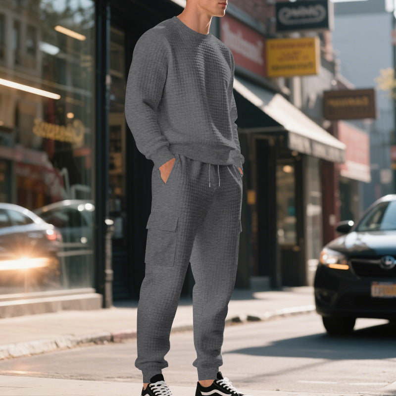 Herren lässiges Sweatshirt und Cargohose Set EB