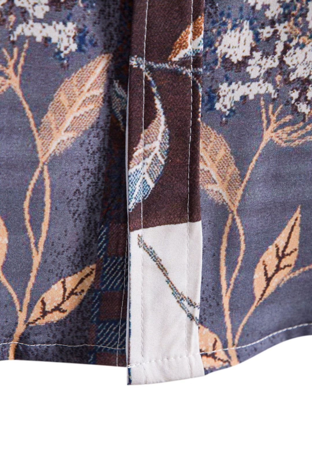 Herren Kurzarmhemd mit floralem Patchwork-Design EB