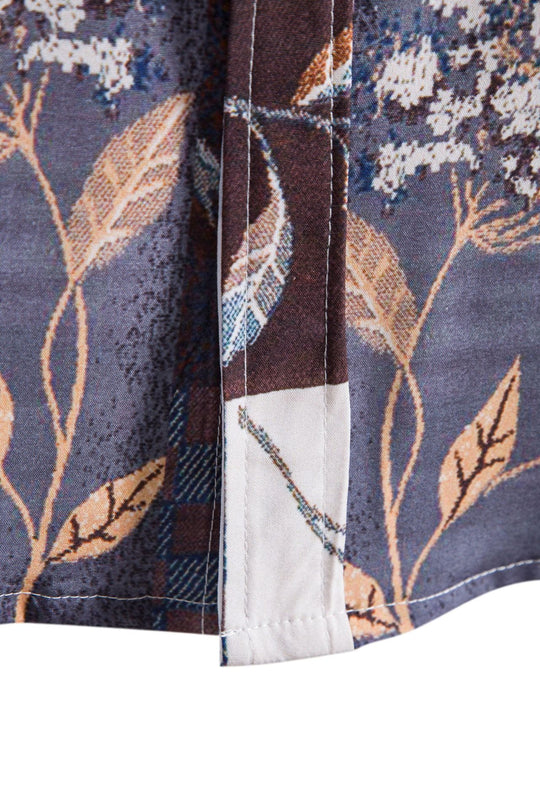 Herren Kurzarmhemd mit floralem Patchwork-Design EB