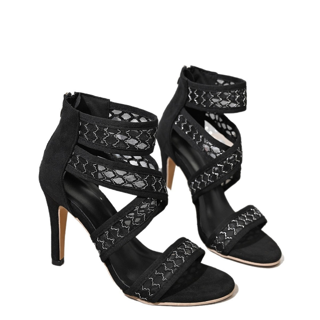Damen Hochhackige Sandalen mit eleganten Riemen und modischem Design EB