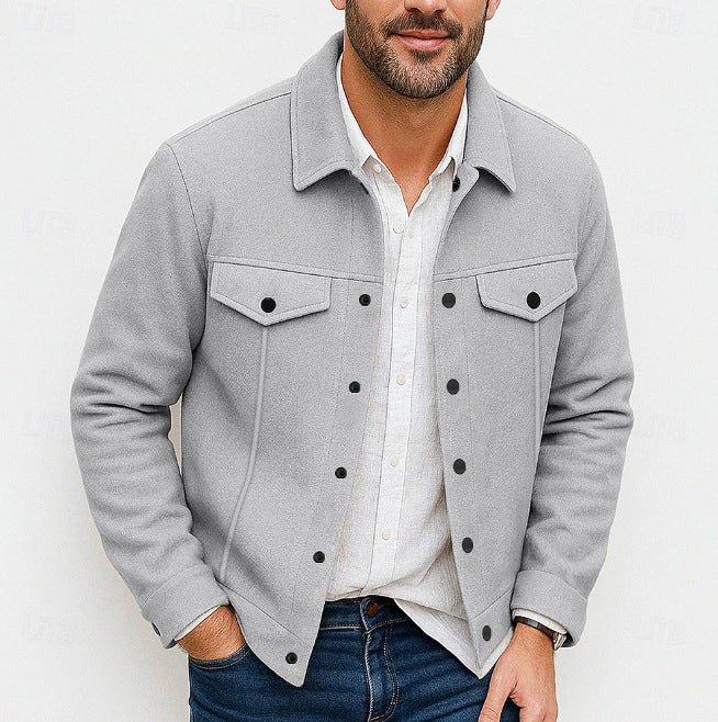 Herren stylische Utility-Jacke mit gepolsterten Taschen EB