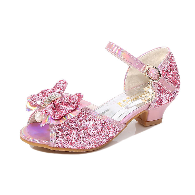 Mädchen Glitzernde Ballerinas mit Schleifenakzent EB