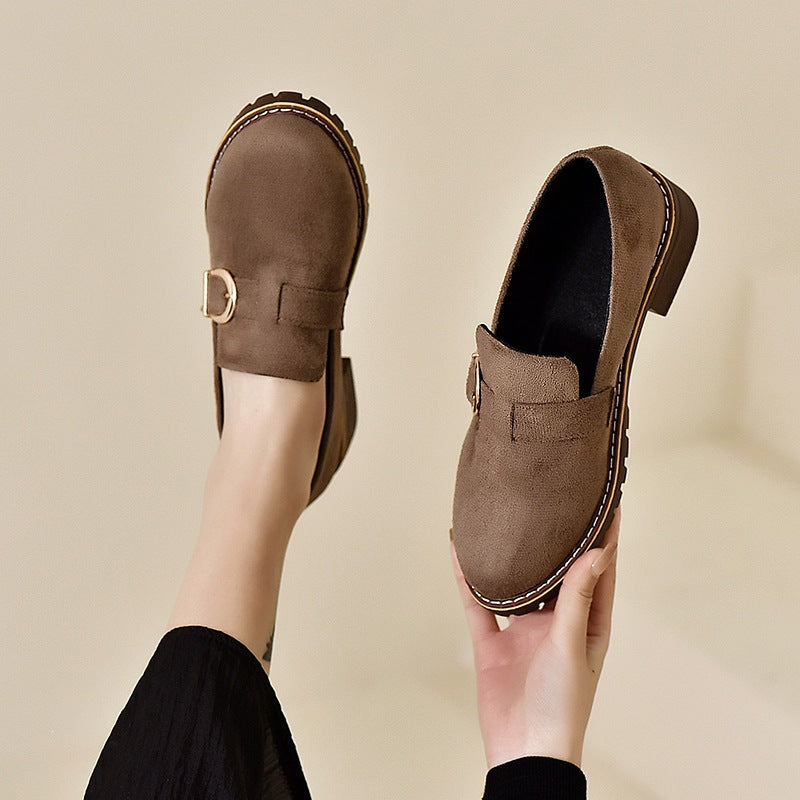 Damen Elegante Mokassins mit geschmackvollem Schnallen-Detail EB