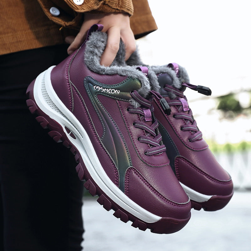 Damen Modische Winter Sneakers mit isolierendem Warmfutter EB