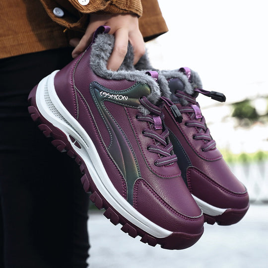 Damen Modische Winter Sneakers mit isolierendem Warmfutter EB