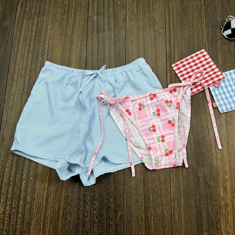 Damen Badeanzug Set mit verspieltem Kirschmotiv EB