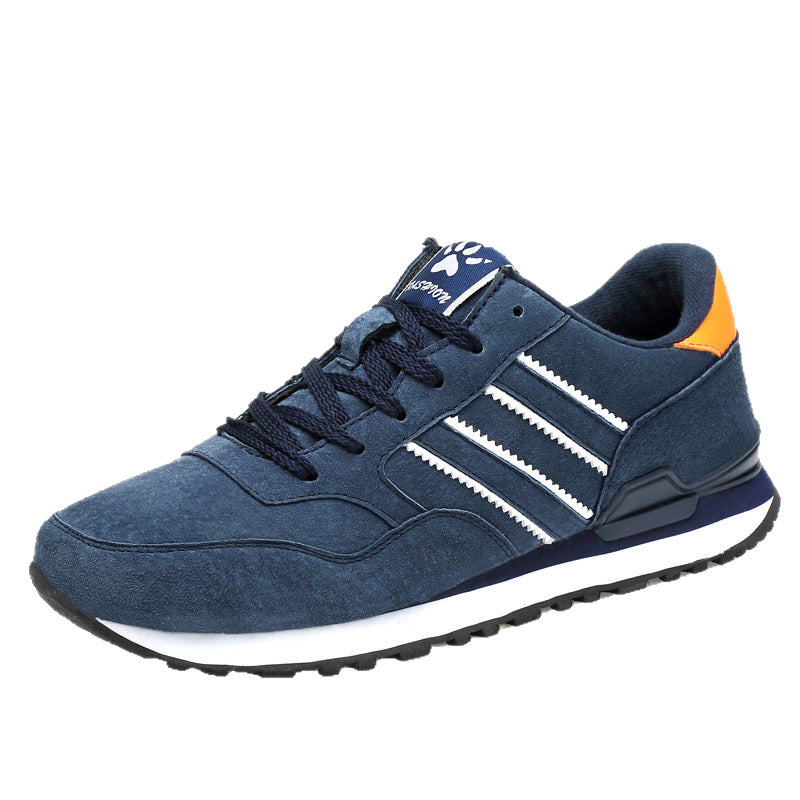 Herren retro Sneaker mit Wildlederoptik, gepolsterter Fersenpartie und rutschfester Laufsohle EB