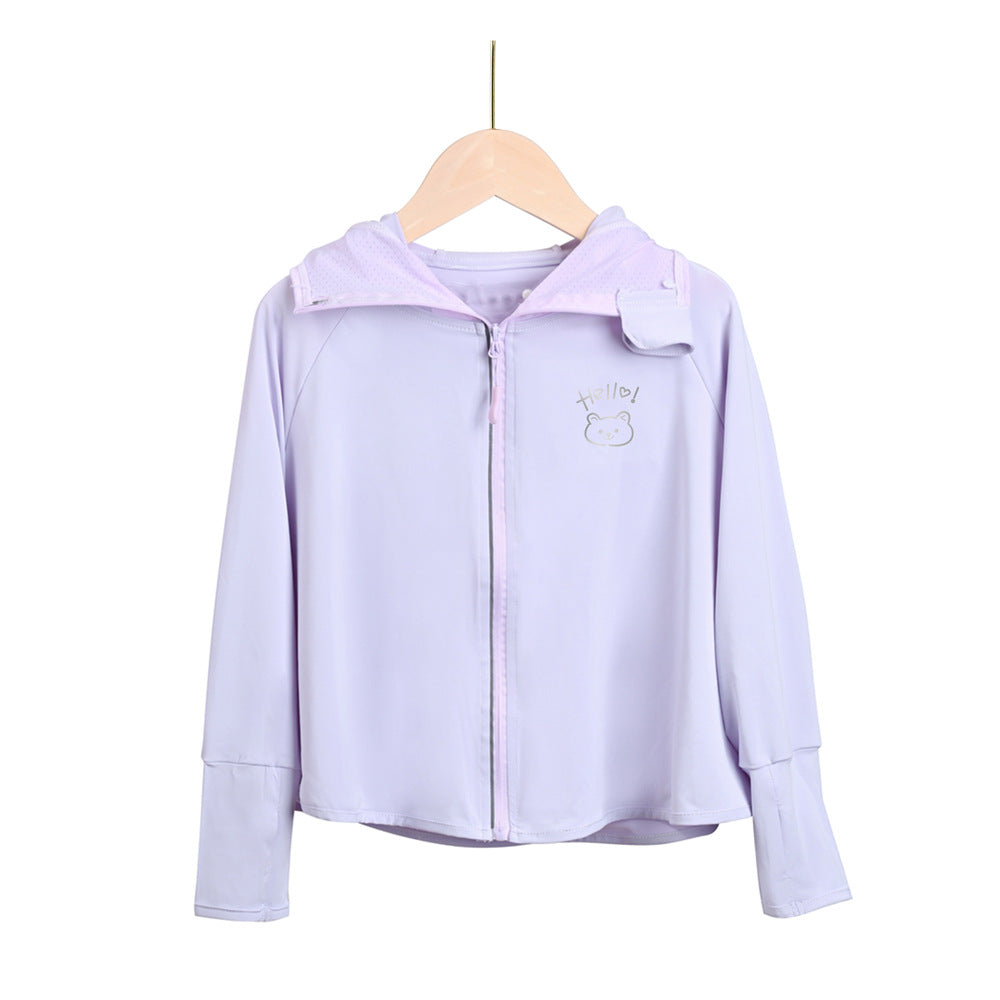 Mädchen multifunktionale UV-Schutzjacke mit Kapuze EB