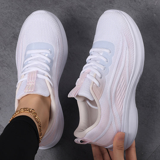 Damen Sportliche Leichtgewicht Sneakers mit atmungsaktivem Obermaterial EB
