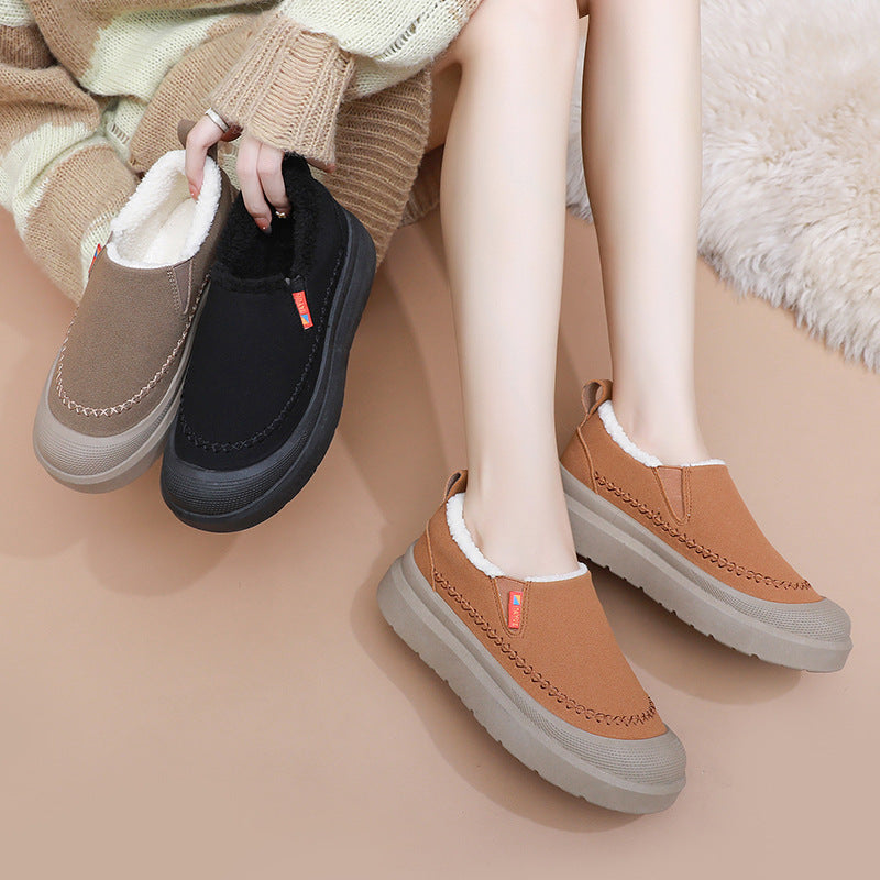 Damen Komfortable und warme Slip-On Hausschuhe mit kuscheligem Innenfutter EB