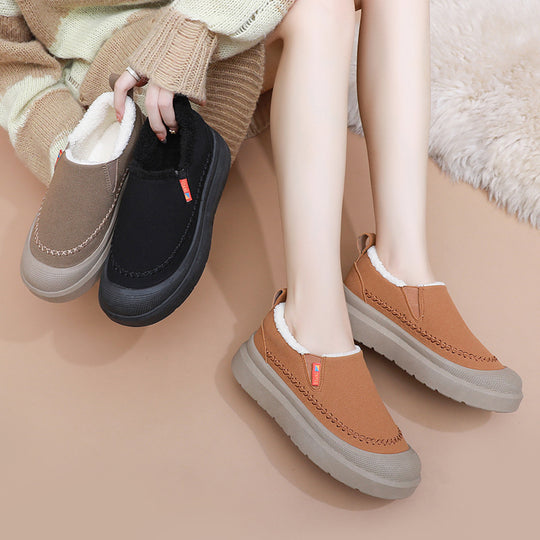 Damen Komfortable und warme Slip-On Hausschuhe mit kuscheligem Innenfutter EB