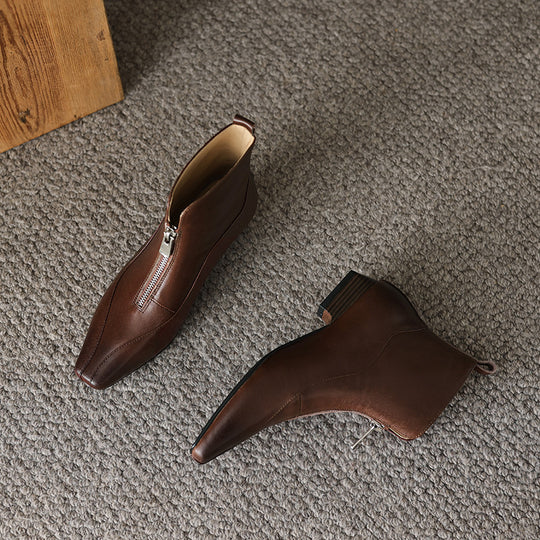 Damen Stiefeletten mit elegantem Reißverschluss und komfortablem Design EB