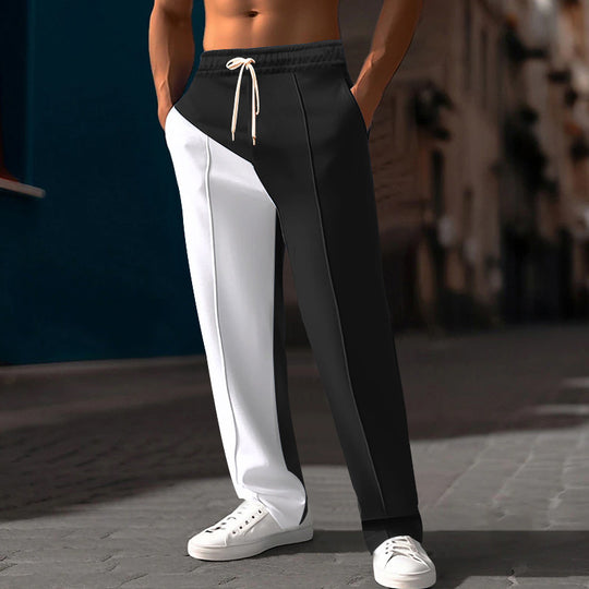 Herren nan sportliche Jogginghose mit asymmetrischem Schnitt und elastischem Bund EB