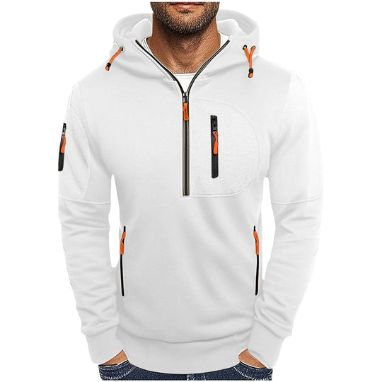 Herren funktionale Kapuzenjacke mit innovativem Halbreißverschluss EB