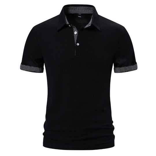 Herren Poloshirt mit modischem Kragen und kontrastierenden Ärmeln EB