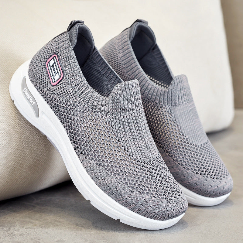 Damen Atmungsaktive Slip-On Sneakers mit weichem Stretch-Obermaterial EB