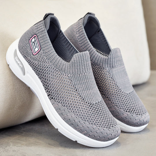Damen Atmungsaktive Slip-On Sneakers mit weichem Stretch-Obermaterial EB