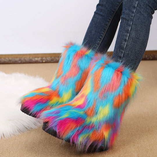 Damen Winterstiefel mit kuscheligem Kunstfell-Futter und rutschfester Sohle EB