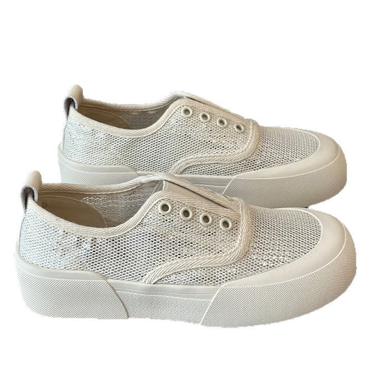 Damen Sportliche Sneakers mit atmungsaktivem Netzmaterial und modischem Plateau EB