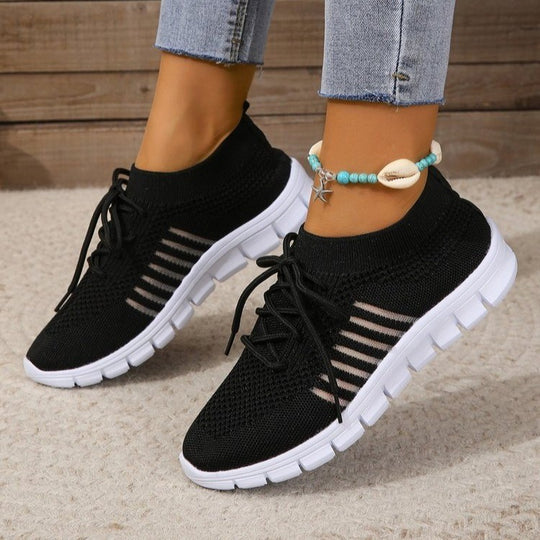 Damen Atmungsaktive Sneakers mit flexiblem Strickdesign EB