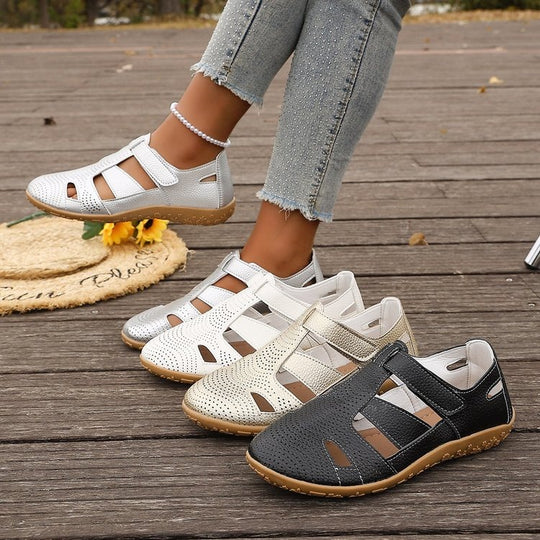 Damen Atmungsaktive Riemensandalen mit verstellbarem Klettverschluss EB