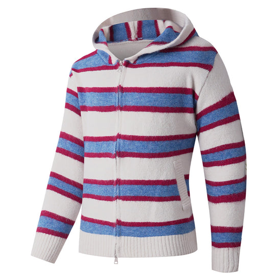 Damen Kapuzenpullover mit strukturierter Oberfläche und modernen Streifen EB