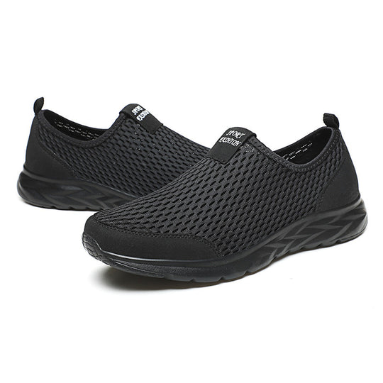 Damen Atmungsaktive Slip-On Sneakers mit innovativer Oberflächenstruktur EB