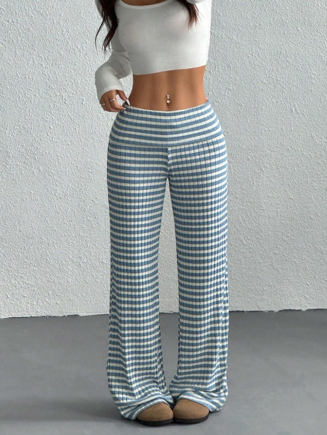 Damen elegante Karottenhosen mit Karo-Muster EB