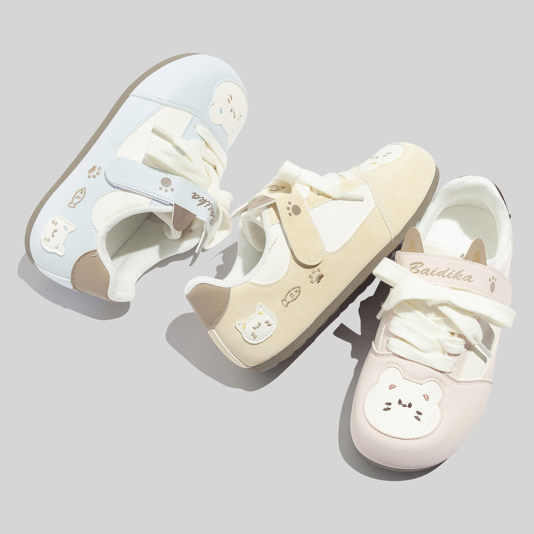 Damen Sneakers mit niedlichem Katzenmotiv und bequemer Dämpfung EB