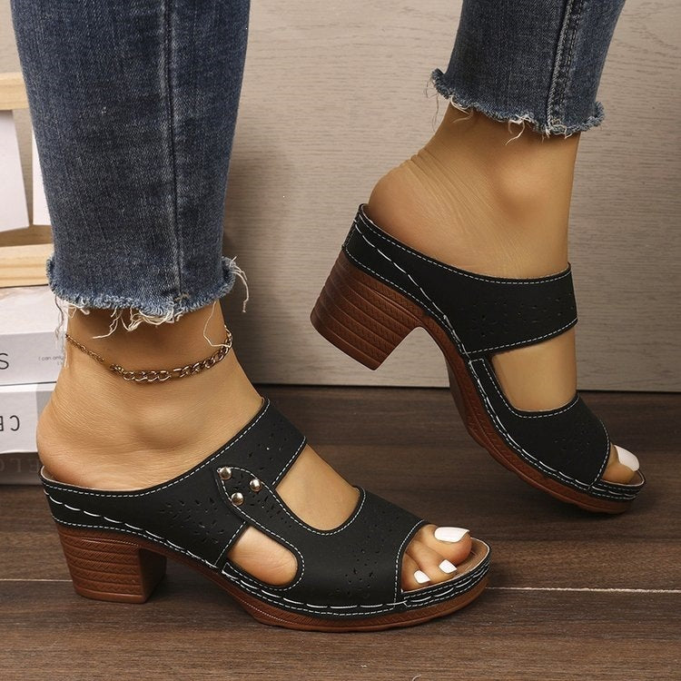 Damen Komfortable und atmungsaktive Sandalen mit offenem Schnitt EB