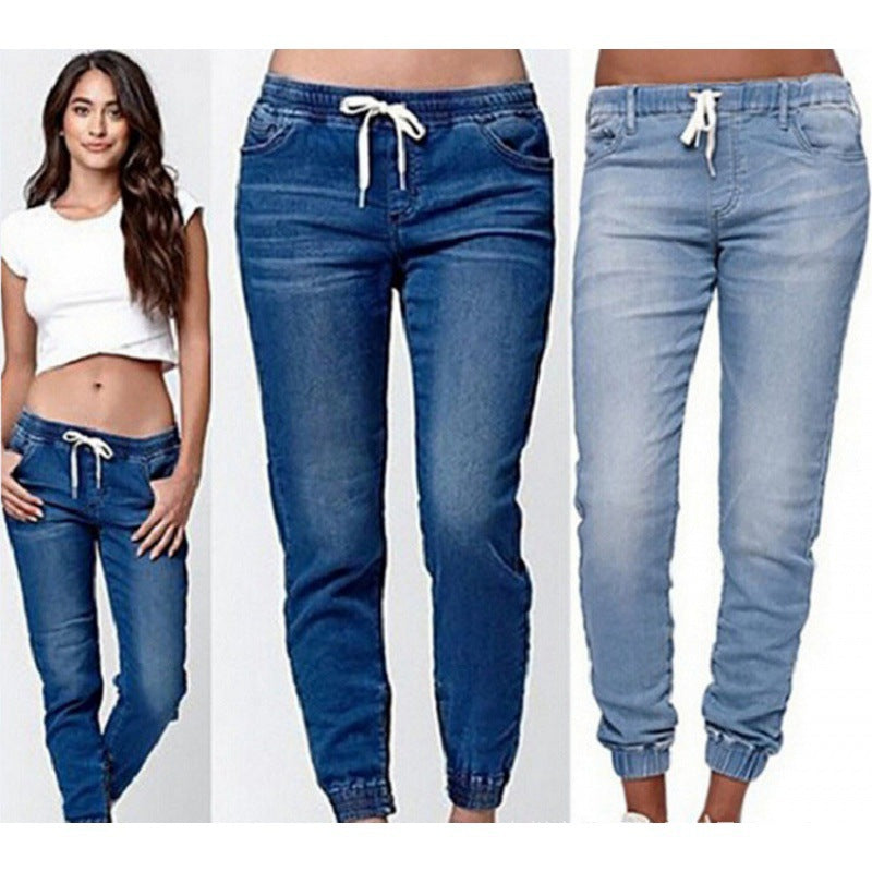 Damen Joggingjeans mit elastischem Bund und praktischen Taschen EB
