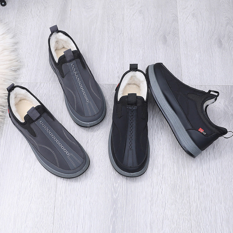 Damen Komfortable und warme Slip-On Freizeitschuhe mit Innenfutter EB