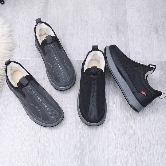 Damen Komfortable und warme Slip-On Freizeitschuhe mit Innenfutter EB