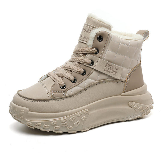 Damen Hohe Sneaker mit kuscheligem Innenfutter und rutschfester Sohle EB