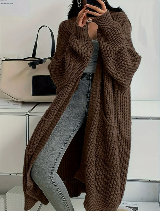 Damen Strickmantel im Oversized-Stil EB