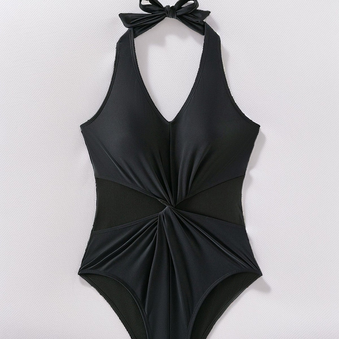 Damen Sportlicher Monokini mit transparenten Einsätzen EB