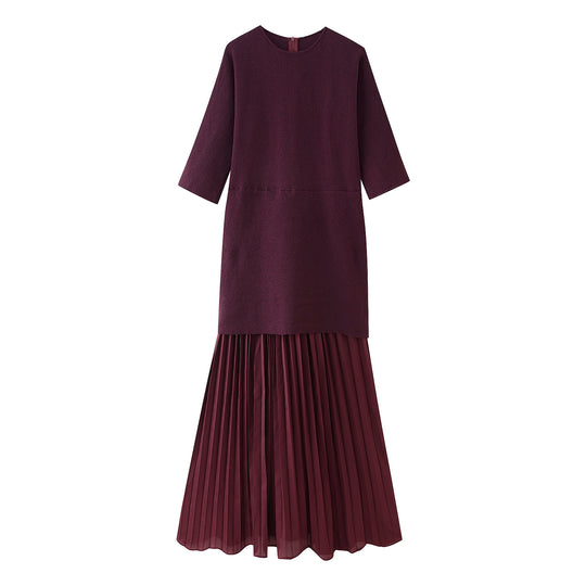 Damen Maxikleid mit hochwertigem Plisseedesign und modernem Schnitt EB