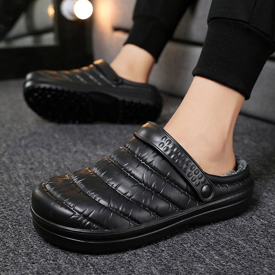 Damen Bequeme Hausschlappen mit isolierender Innenfutter und rutschfester Sohle EB