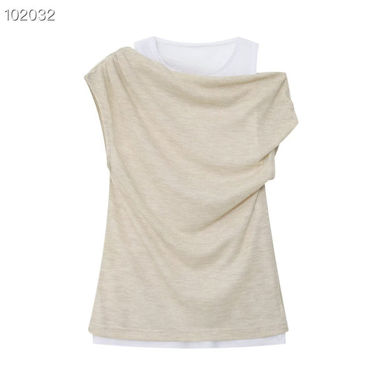 Damen lässiges Sweatshirt mit innovativem Oversize-Schnitt und trendigen Drapierungen EB