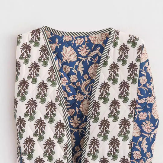 Damen Patchwork-Überwurfjacke EB