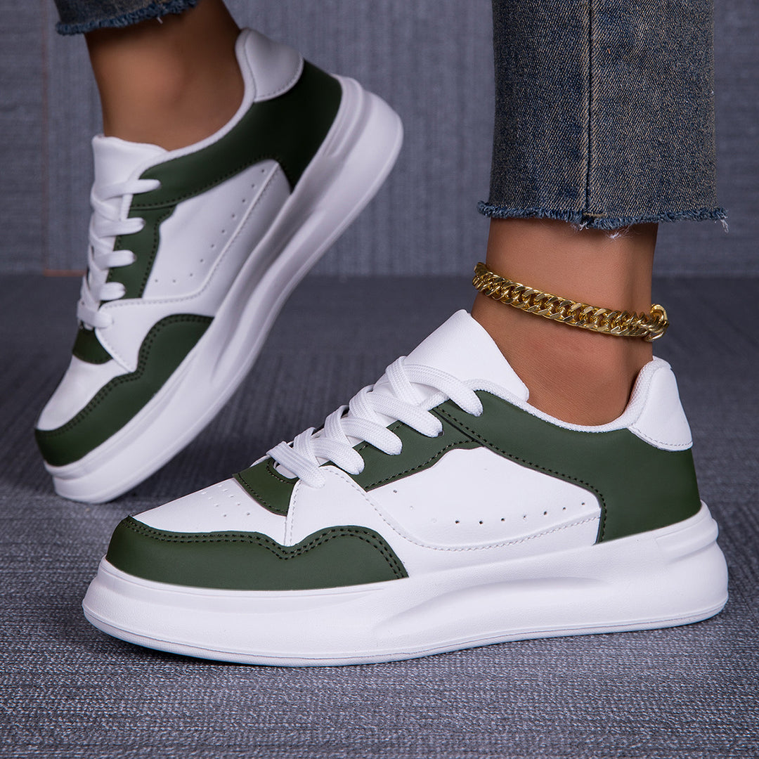 Damen Sneakers mit kontrastierenden Farbakzenten und dämpfender Sohle EB