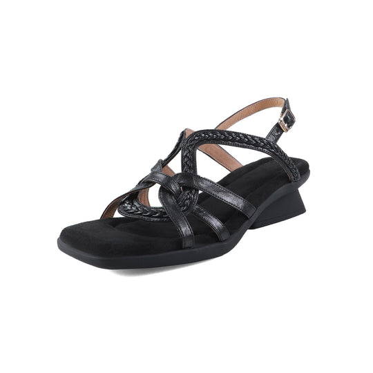 Damen Komfortable Slingback-Sandalen mit geflochtenem Riemendesign EB