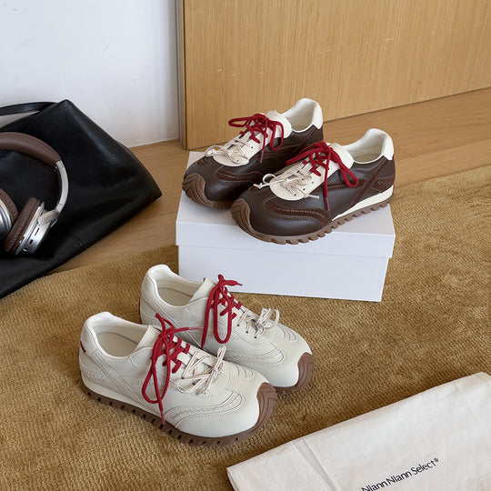Damen Sportliche Sneaker mit atmungsaktiver Obermaterialstruktur und robustem Profil EB