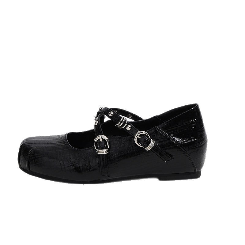 Damen Ballerinas mit modischem Riemchen-Design und hochwertiger Lederverarbeitung EB