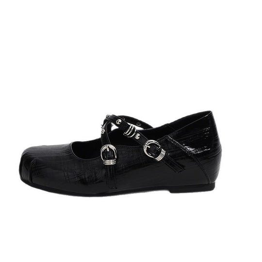 Damen Ballerinas mit modischem Riemchen-Design und hochwertiger Lederverarbeitung EB