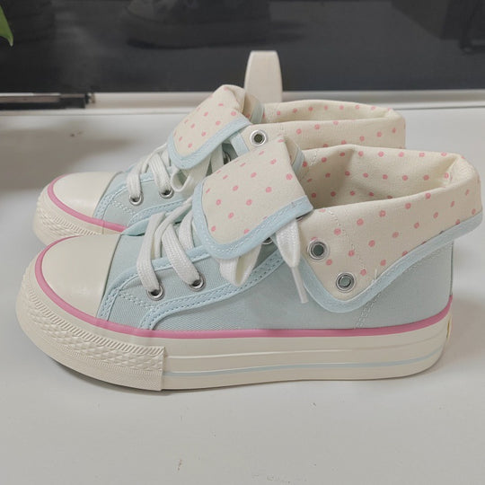 Damen Verspielte Sneakers mit abklappbarem Kragen und punktiertem Innenfutter EB