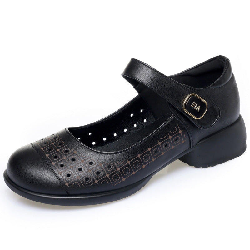Damen Mary Jane Schuhe mit verstellbarem Riemen und atmungsaktivem Innenfutter EB