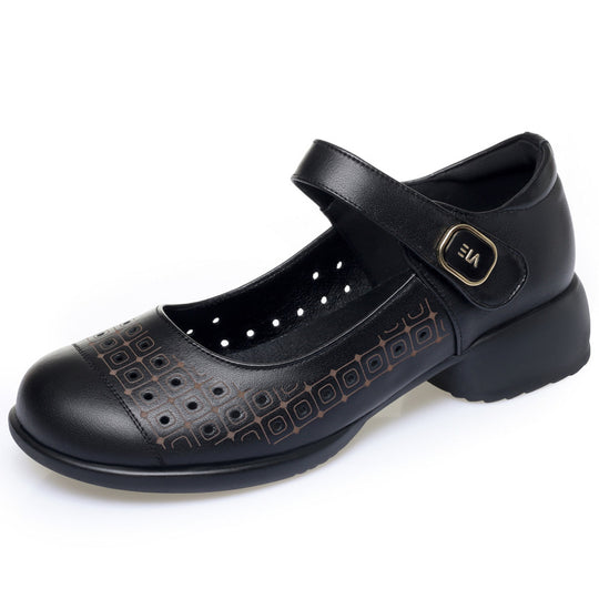Damen Mary Jane Schuhe mit verstellbarem Riemen und atmungsaktivem Innenfutter EB